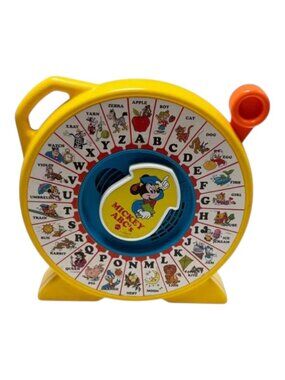 See N Say Vintage Mickey ABC 12 in English Clear Voice Box Fisher-Price SNS 1989